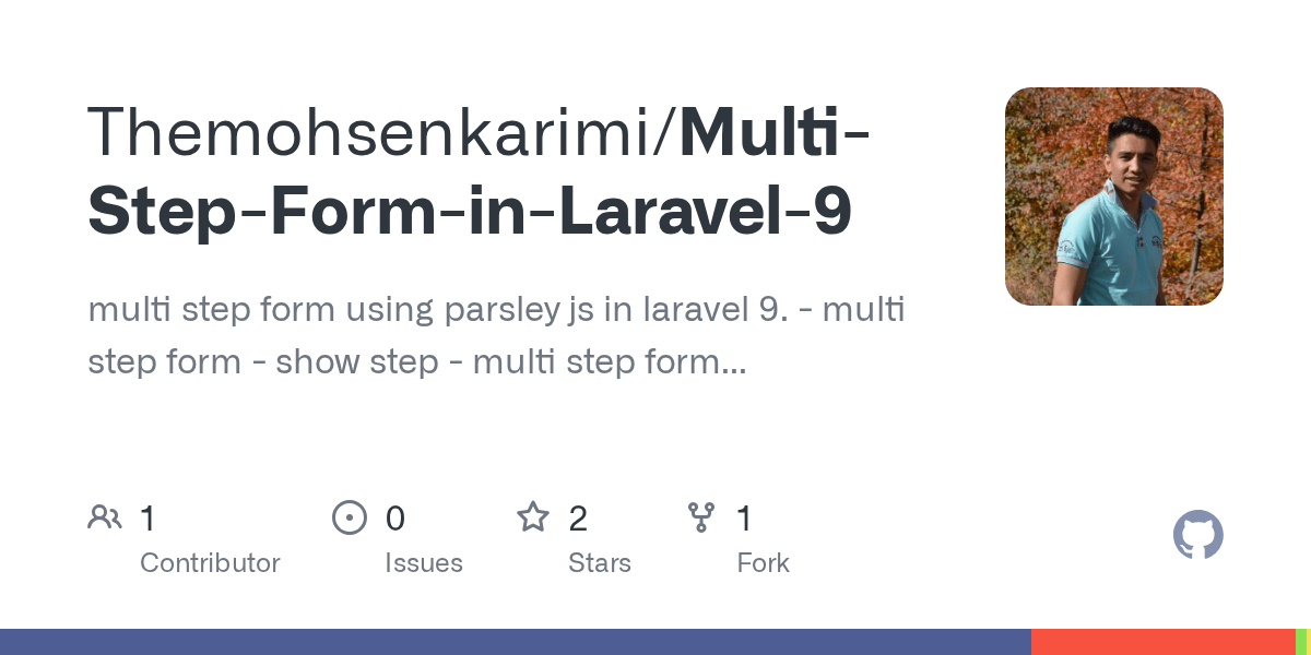 GitHub mohsenkarimimk/MultiStepForminLaravel9 multi step form