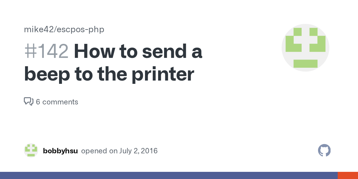How to send a beep to the printer · Issue 142 · mike42/escposphp · GitHub
