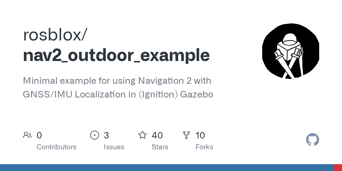 GitHub rosblox/nav2_outdoor_example Minimal example for using
