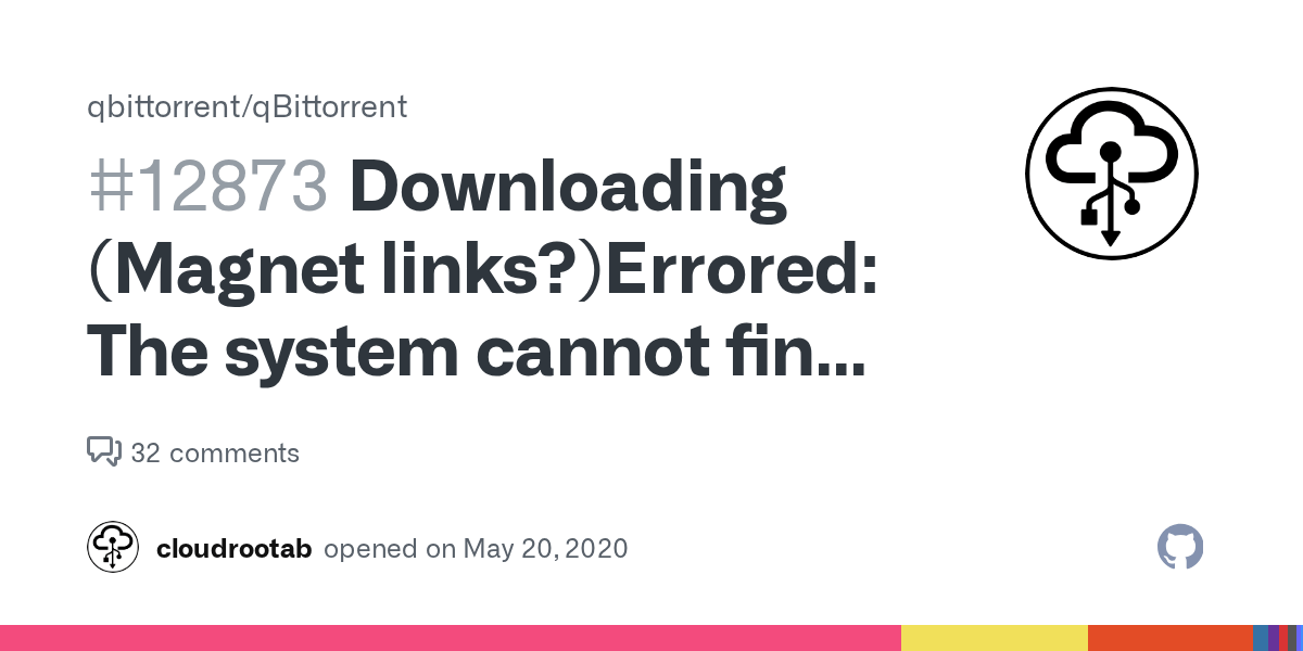Downloading links?)Errored The system cannot find the file