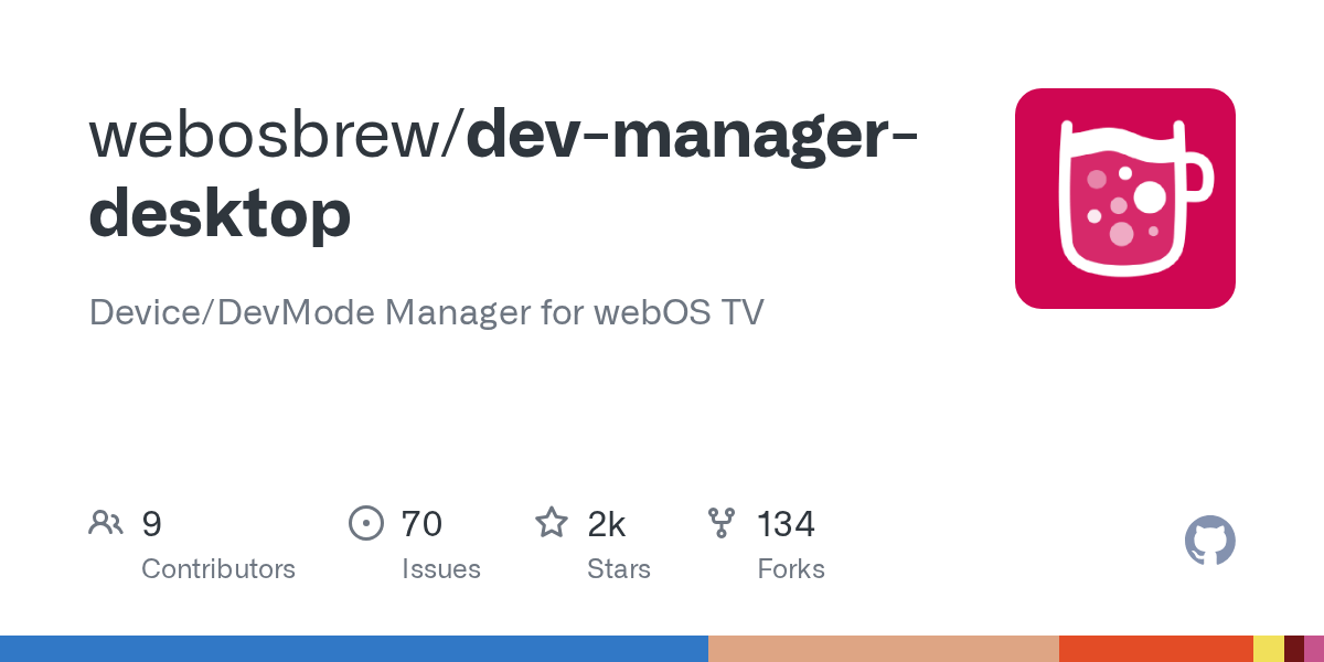 GitHub webosbrew/devmanagerdesktop Device/DevMode Manager for webOS TV