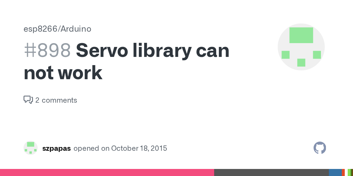 Servo library can not work · Issue 898 · esp8266/Arduino · GitHub