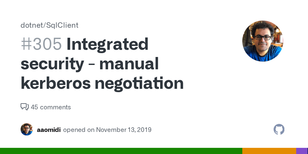 Integrated security manual kerberos negotiation · Issue 305 ·