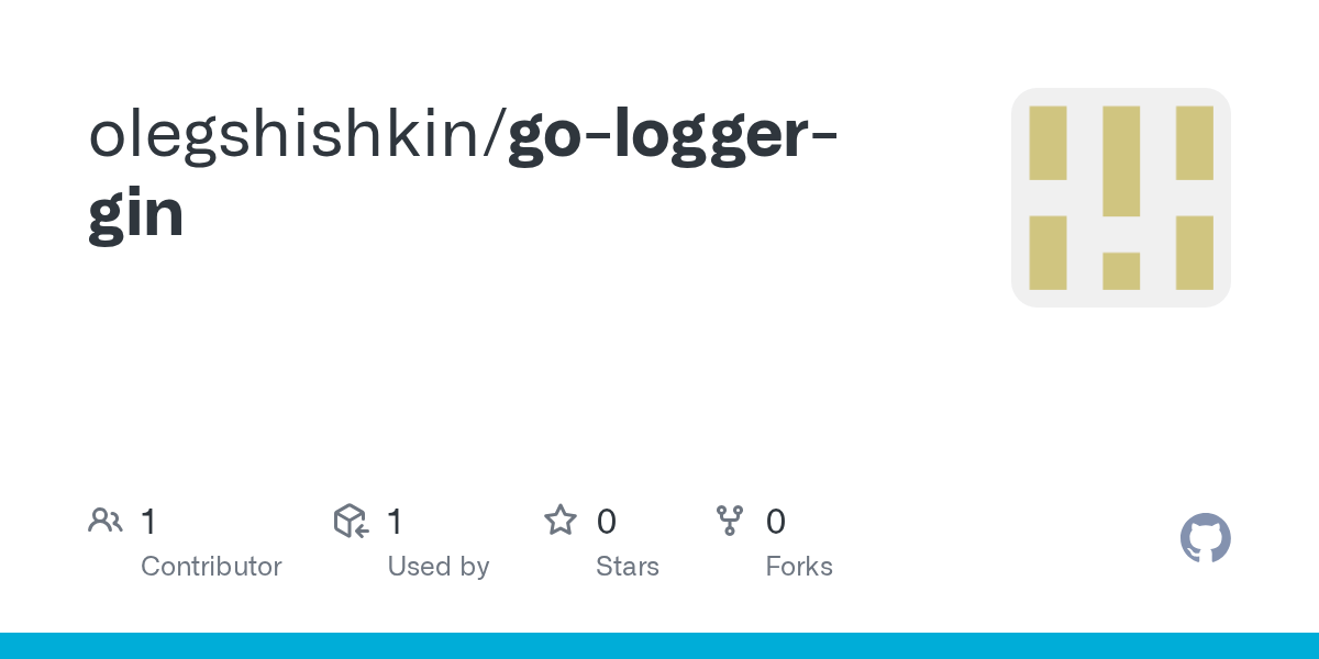 GitHub olegshishkin/gologgergin