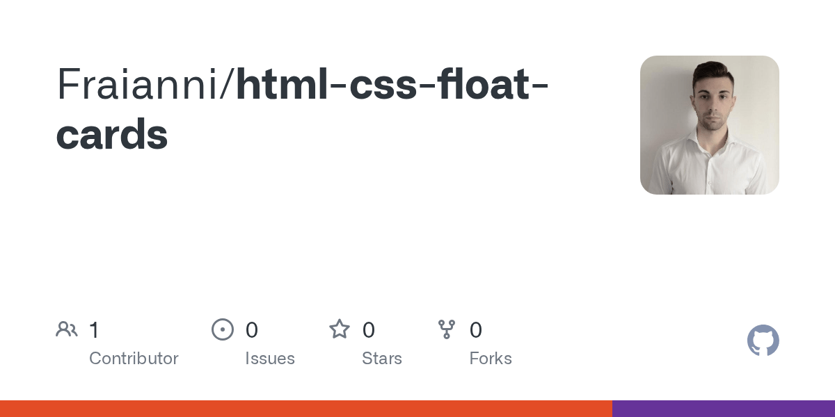 GitHub Fraianni/htmlcssfloatcards