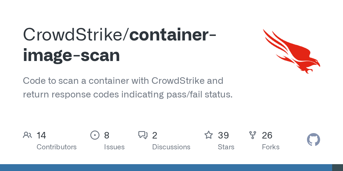 GitHub CrowdStrike/containerimagescan Code to scan a container