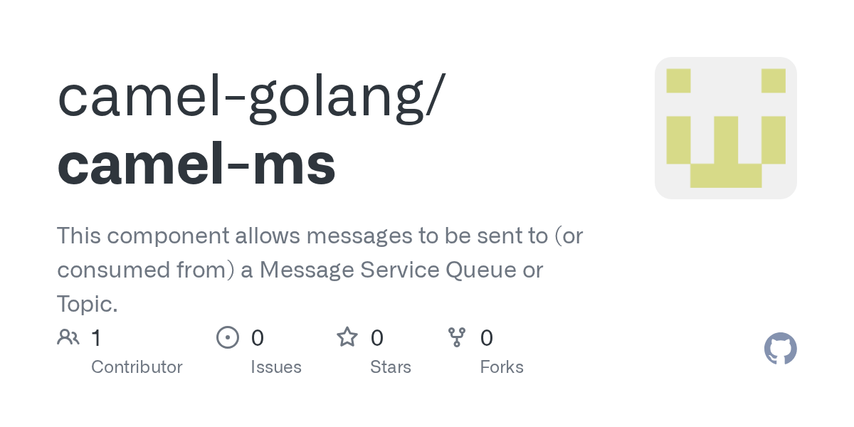 GitHub camelgolang/camelms This component allows messages to be sent to (or consumed from