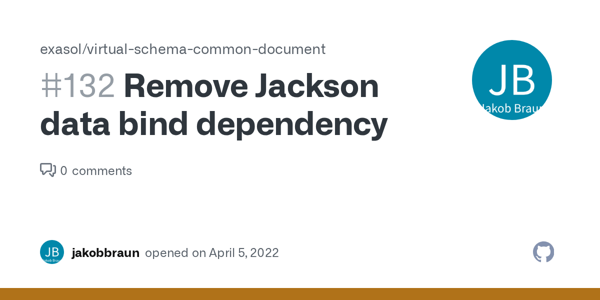 Remove Jackson data bind dependency · Issue 132 · exasol/virtual