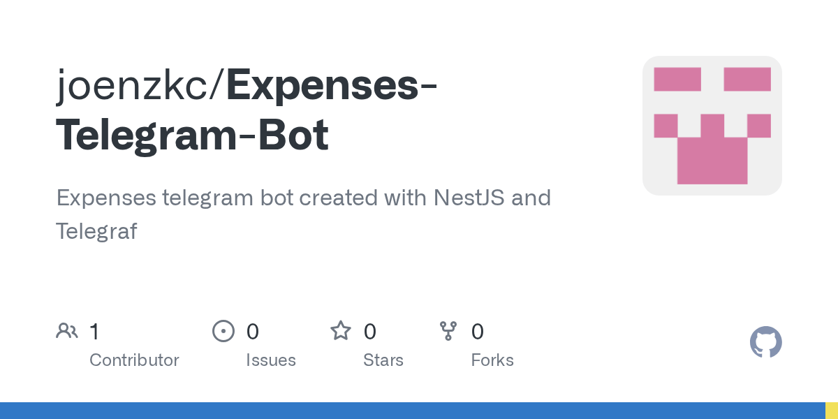 GitHub joenzkc/ExpensesTelegramBot Expenses telegram bot created