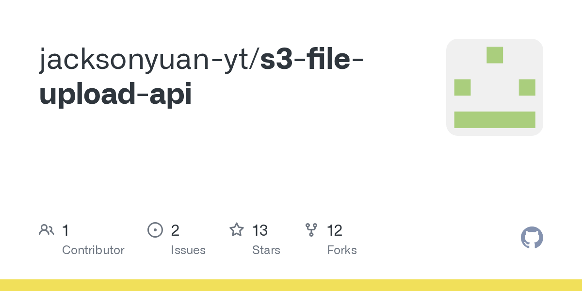 GitHub jacksonyuanyt/s3fileuploadapi