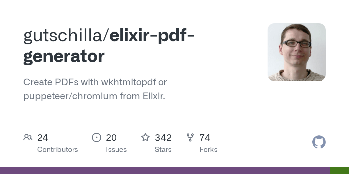 GitHub gutschilla/elixirpdfgenerator Create PDFs with wkhtmltopdf