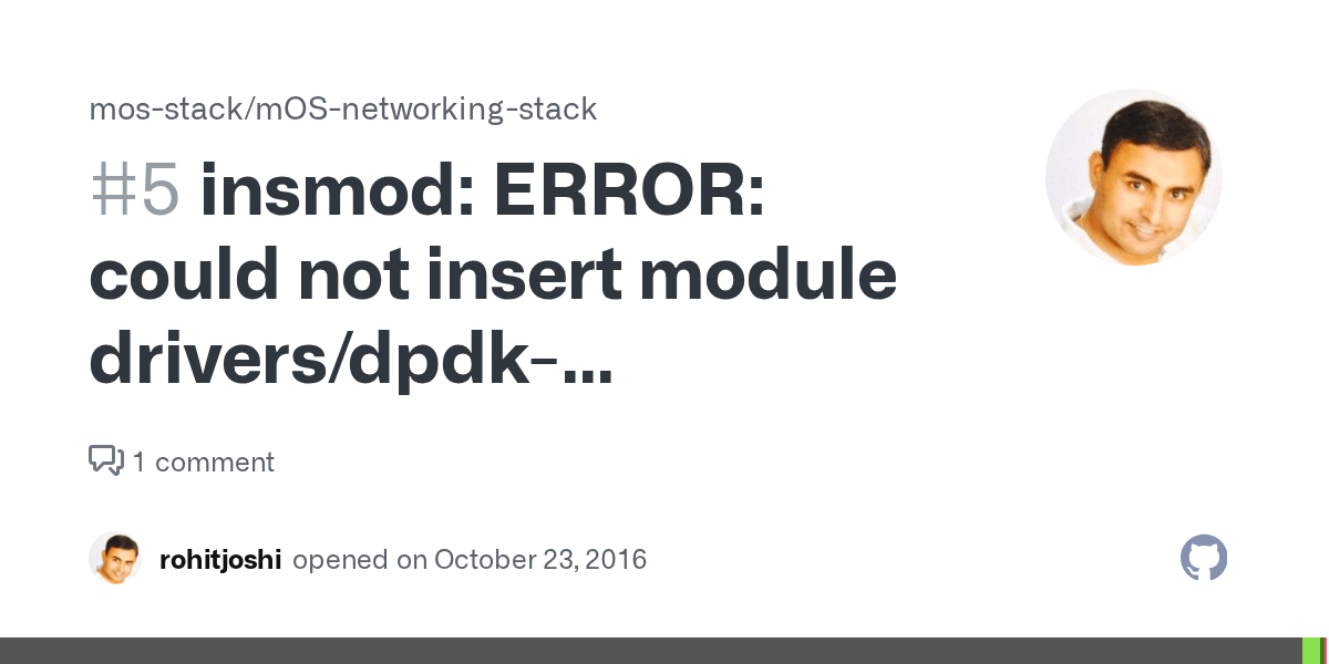 insmod ERROR could not insert module drivers/dpdk16.04/x86_64native