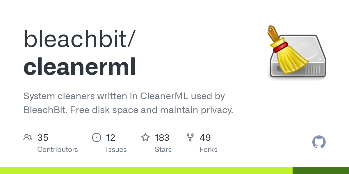 GitHub bleachbit/cleanerml System cleaners written in CleanerML used