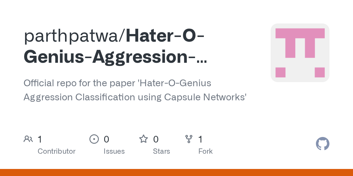 GitHub parthpatwa/HaterOGeniusAggressionClassificationusing(04)
