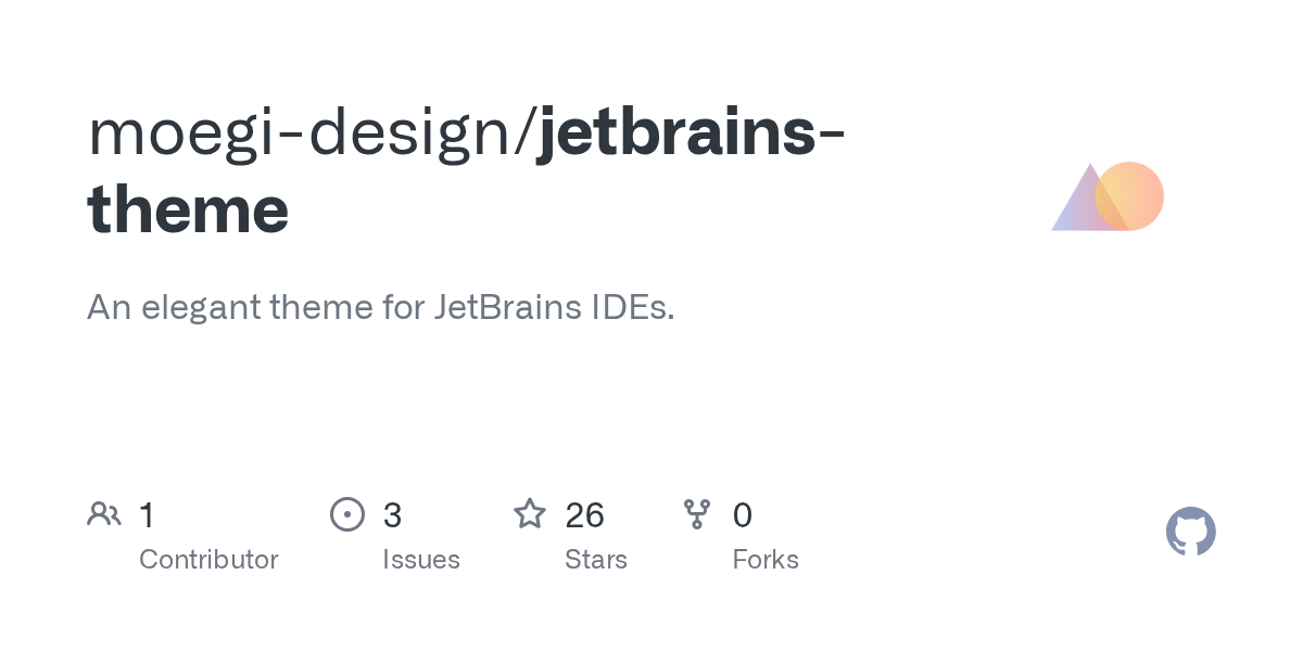 GitHub moegidesign/jetbrainstheme An elegant theme for JetBrains IDEs.