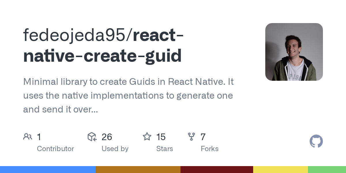 GitHub fedeojeda95/reactnativecreateguid Minimal library to