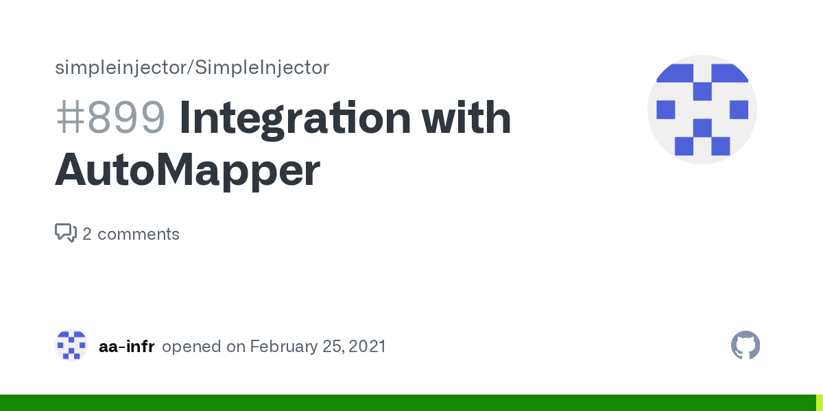 Integration with AutoMapper · Issue 899 · simpleinjector