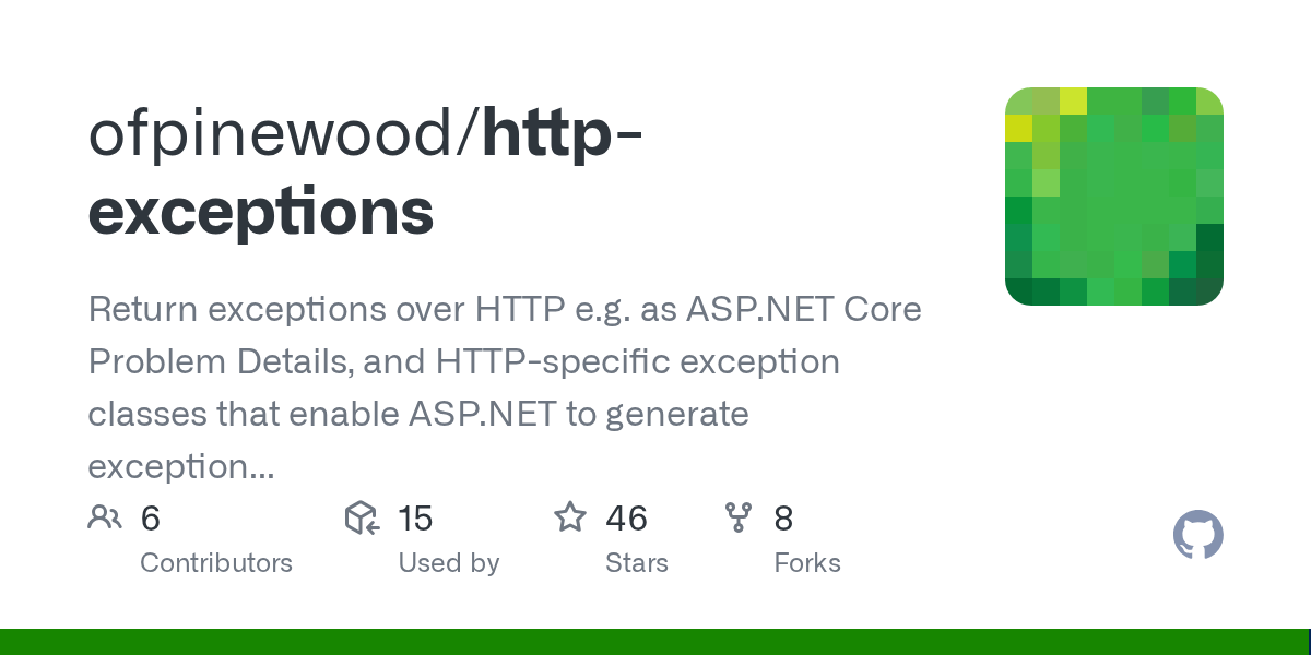 GitHub ofpinewood/httpexceptions Return exceptions over HTTP e.g
