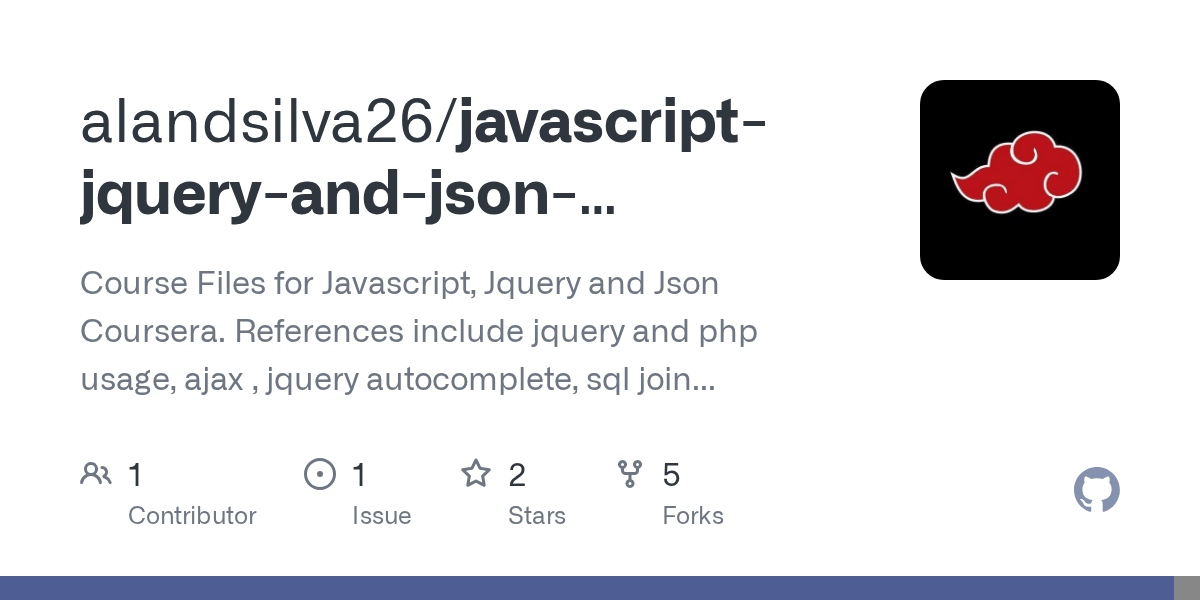 GitHub alandsilva26/javascriptjqueryandjsonCoursera Course Files