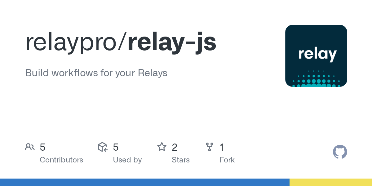 GitHub relaypro/relayjs Build workflows for your Relays