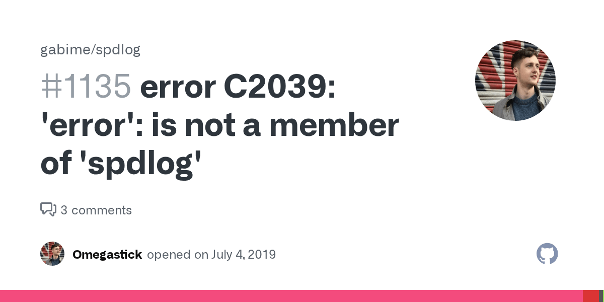 error C2039 'error' is not a member of 'spdlog' · Issue 1135