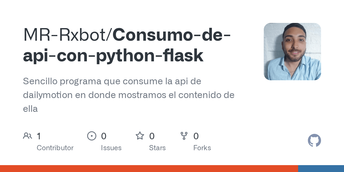 GitHub MRRxbot/Consumodeapiconpythonflask Sencillo programa
