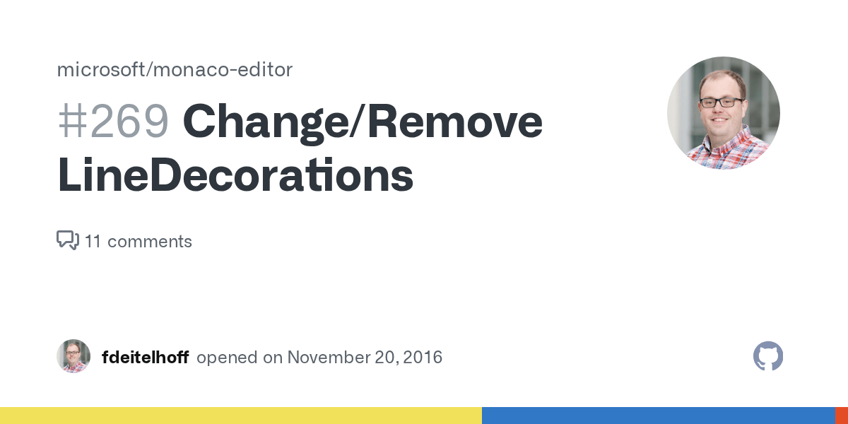 Change/Remove LineDecorations · Issue 269 · microsoft/monacoeditor