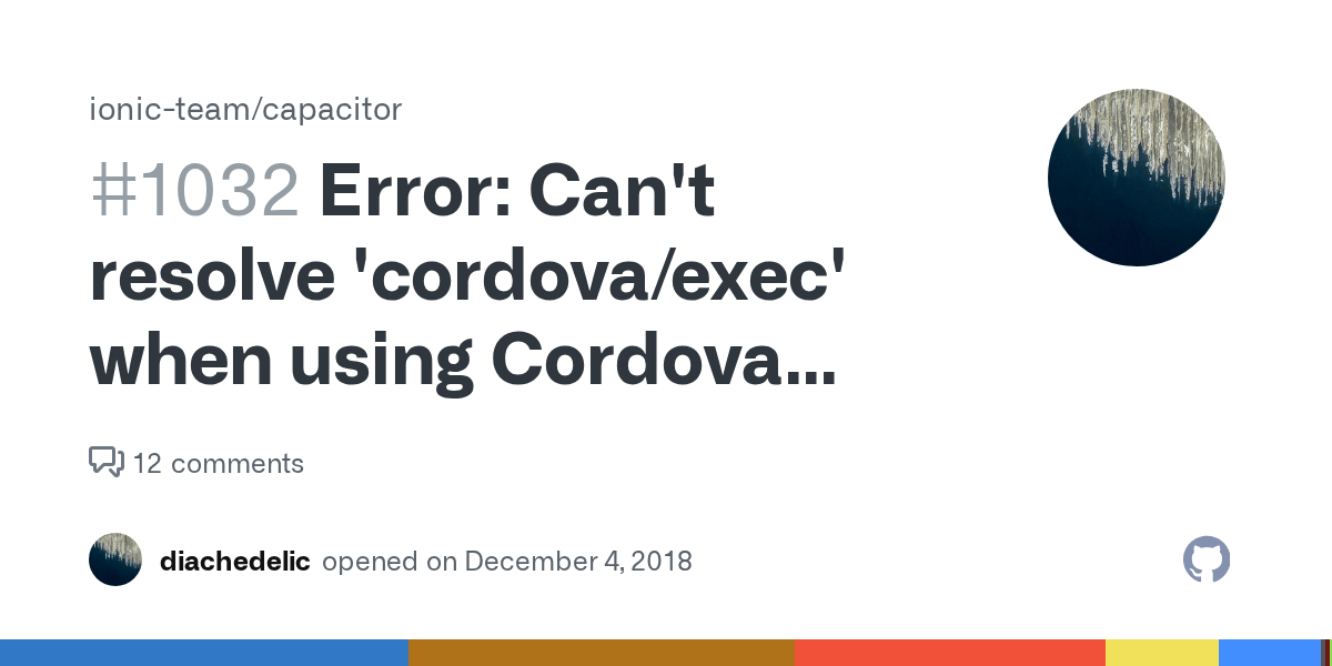 Error Can't resolve 'cordova/exec' when using Cordova plugin · Issue
