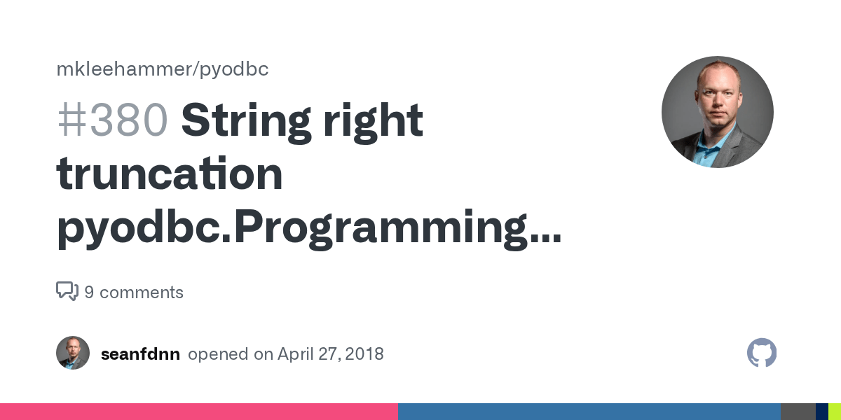 String right truncation pyodbc.ProgrammingError when using `fast