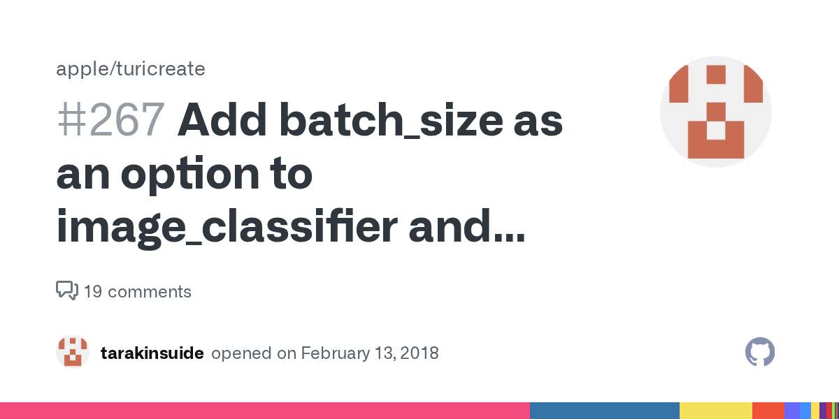 Add batch_size as an option to image_classifier and reduce the default