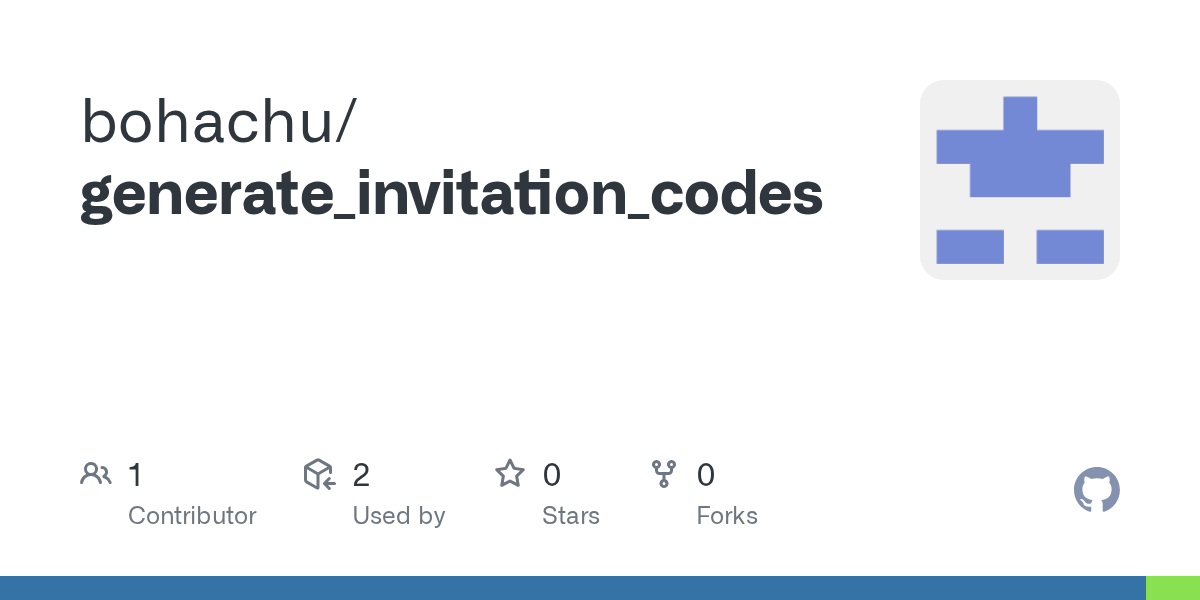 GitHub bohachu/generate_invitation_codes