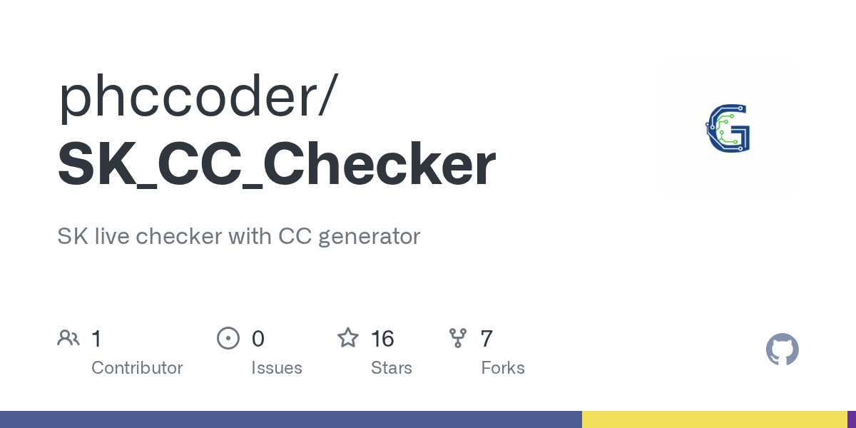 GitHub phccoder/SK_CC_Checker SK live checker with CC generator