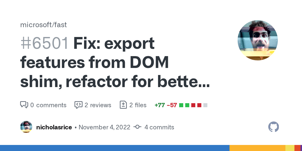 Fix export features from DOM shim, refactor for better TypeScript