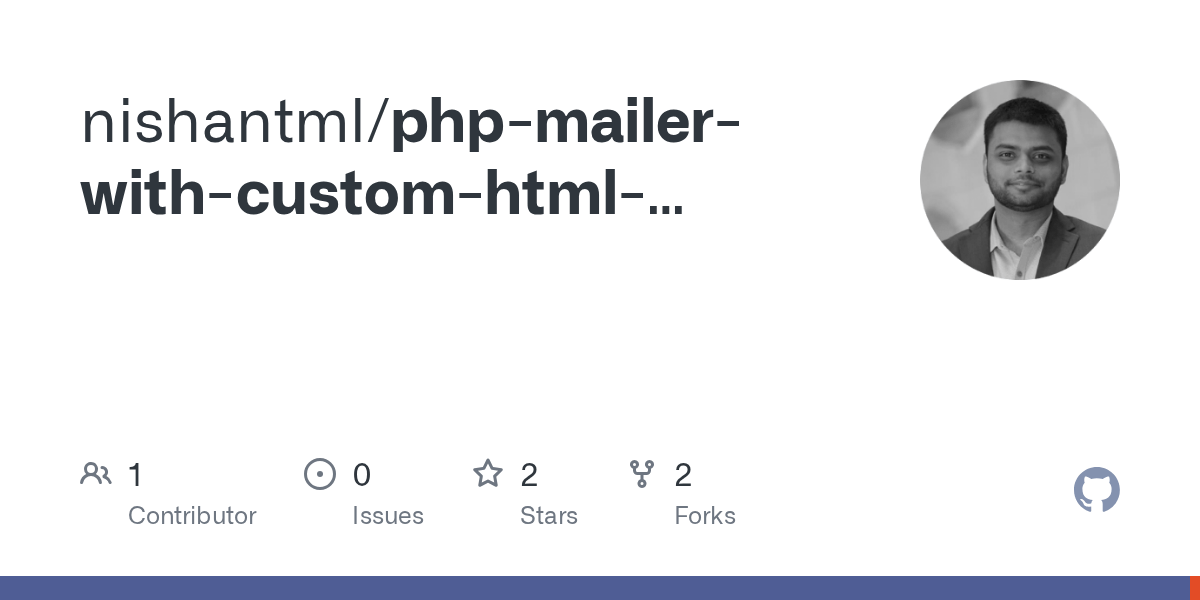 GitHub nishantml/phpmailerwithcustomhtmltemplate