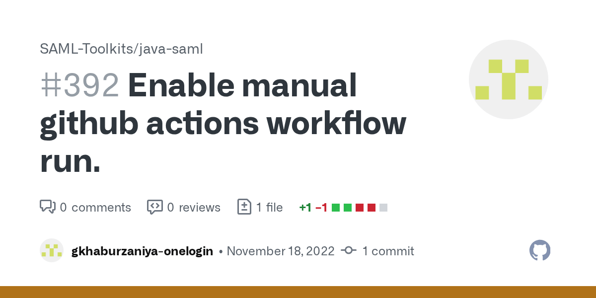 Enable manual github actions workflow run. by gkhaburzaniyaonelogin