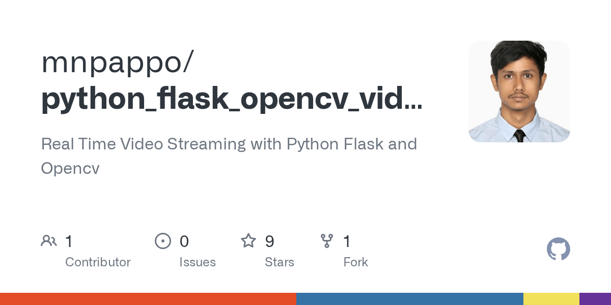 GitHub mnpappo/python_flask_opencv_video_streaming Real Time Video