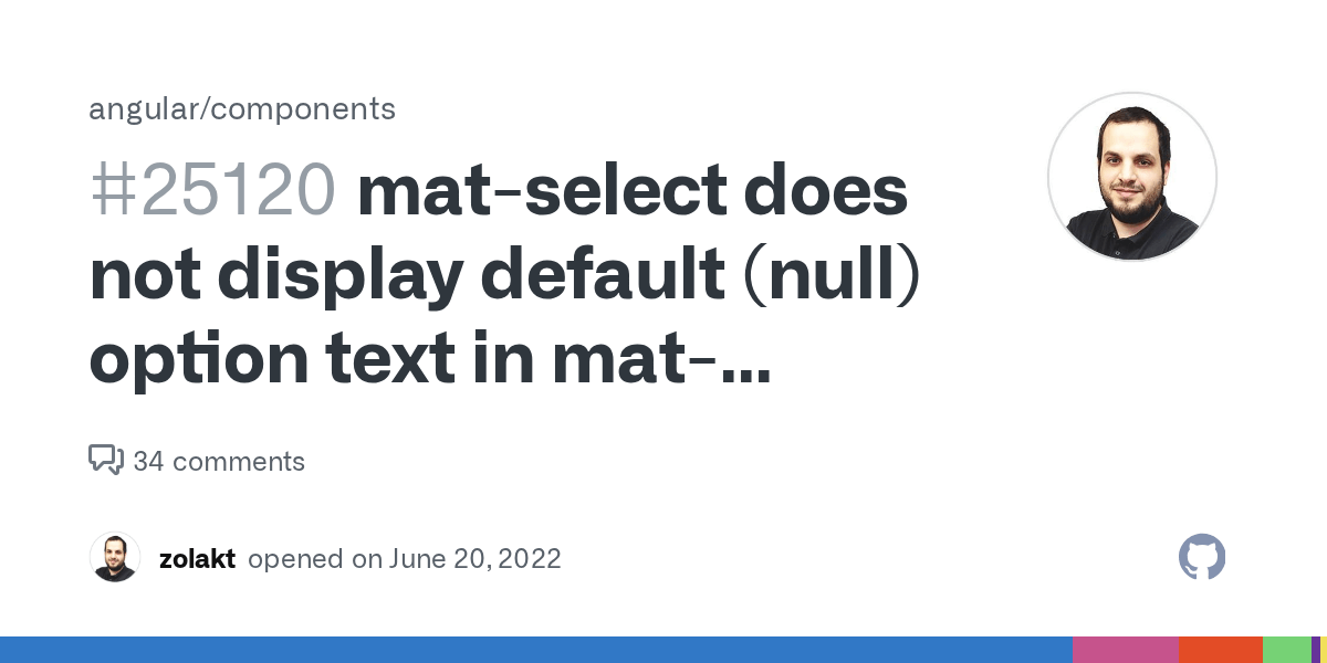 matselect does not display default (null) option text in matoption