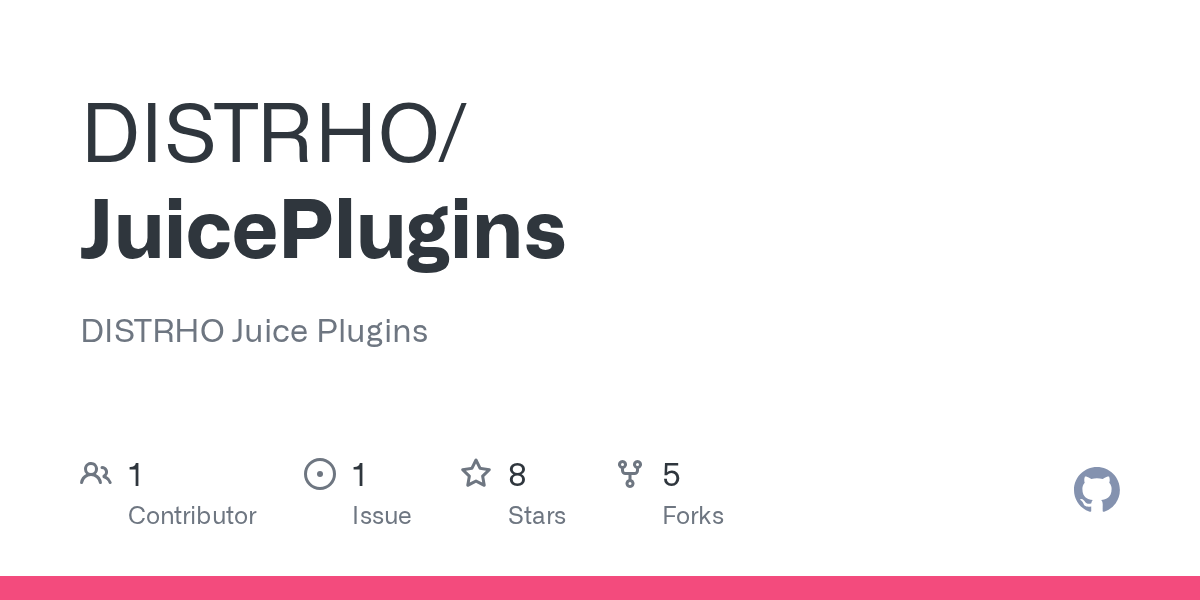 GitHub DISTRHO/JuicePlugins DISTRHO Juice Plugins