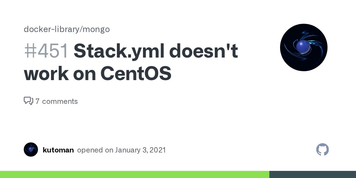 Stack.yml doesn't work on CentOS · Issue 451 · dockerlibrary/mongo