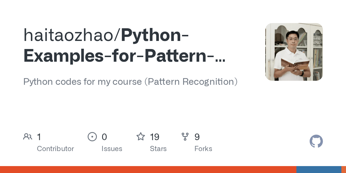 GitHub haitaozhao/PythonExamplesforPatternRecognition Python