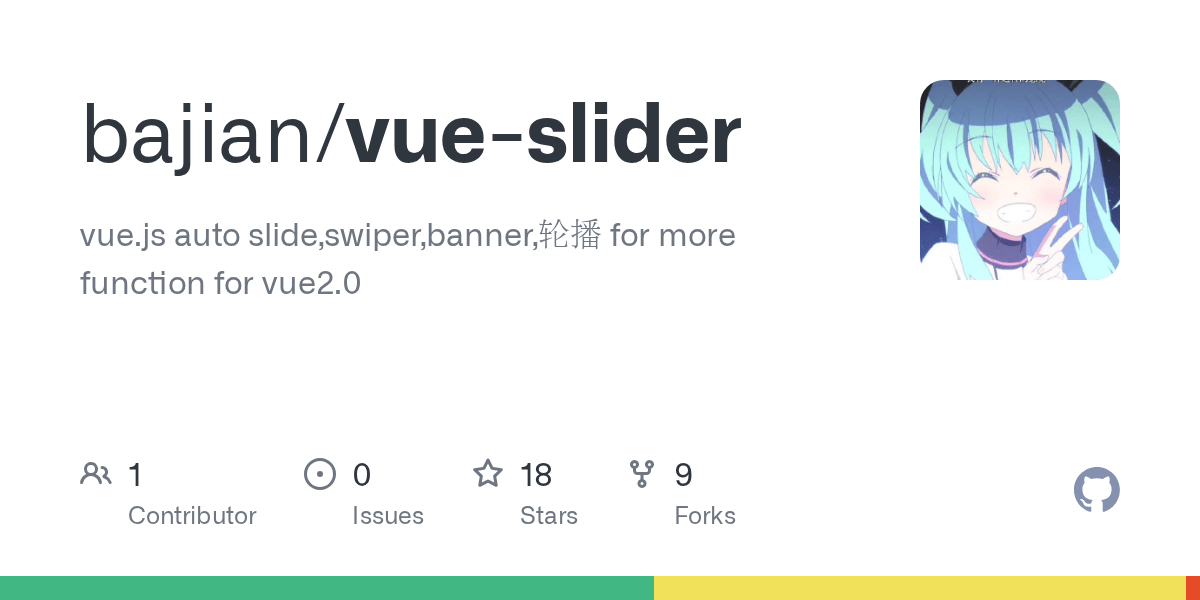 GitHub bajian/vueslider vue.js auto slide,swiper,banner,轮播 for more