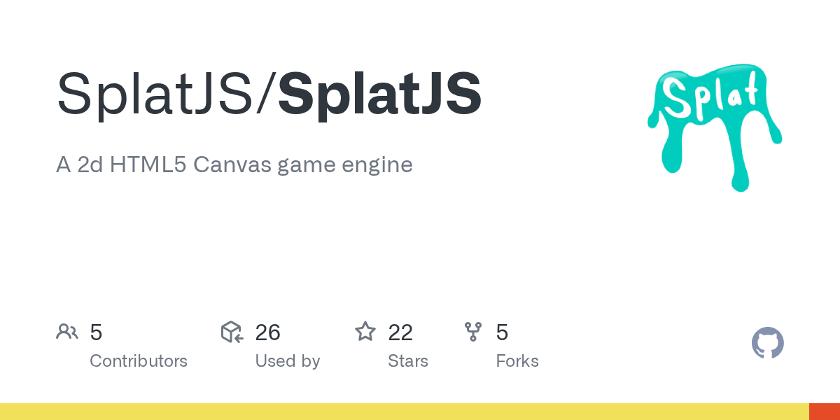 GitHub SplatJS/SplatJS A 2d HTML5 Canvas game engine
