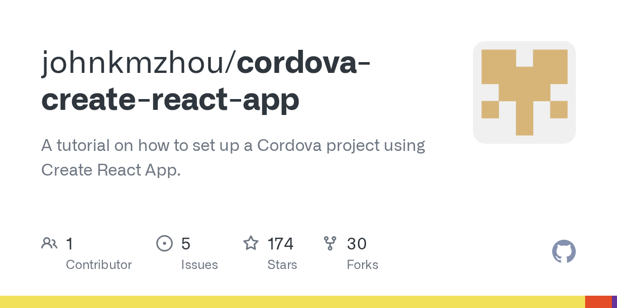 GitHub johnkmzhou/cordovacreatereactapp A tutorial on how to set