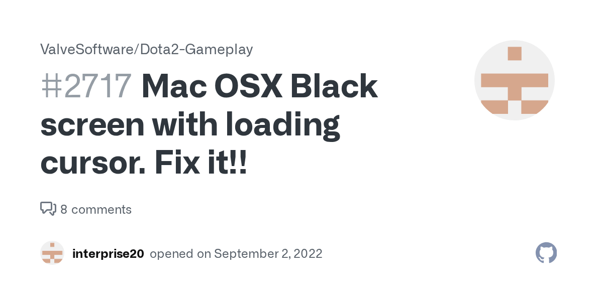 Mac OSX Black screen with loading cursor. Fix it!! · Issue 2717