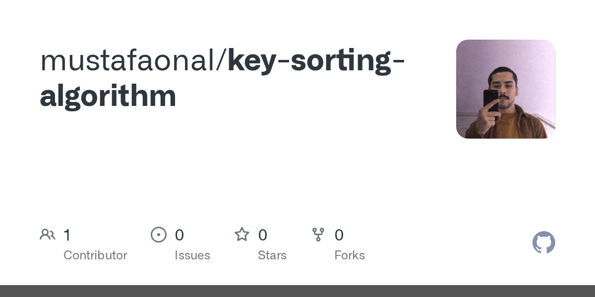 GitHub mustafaonal/keysortingalgorithm