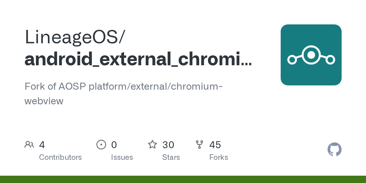 GitHub LineageOS/android_external_chromiumwebview_backup20210212 Fork of AOSP platform