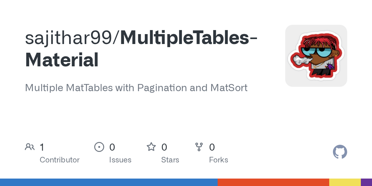 GitHub sajithar99/MultipleTablesMaterial Multiple MatTables with