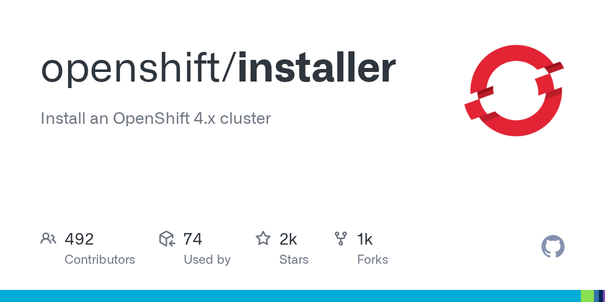 GitHub openshift/installer Install an OpenShift 4.x cluster