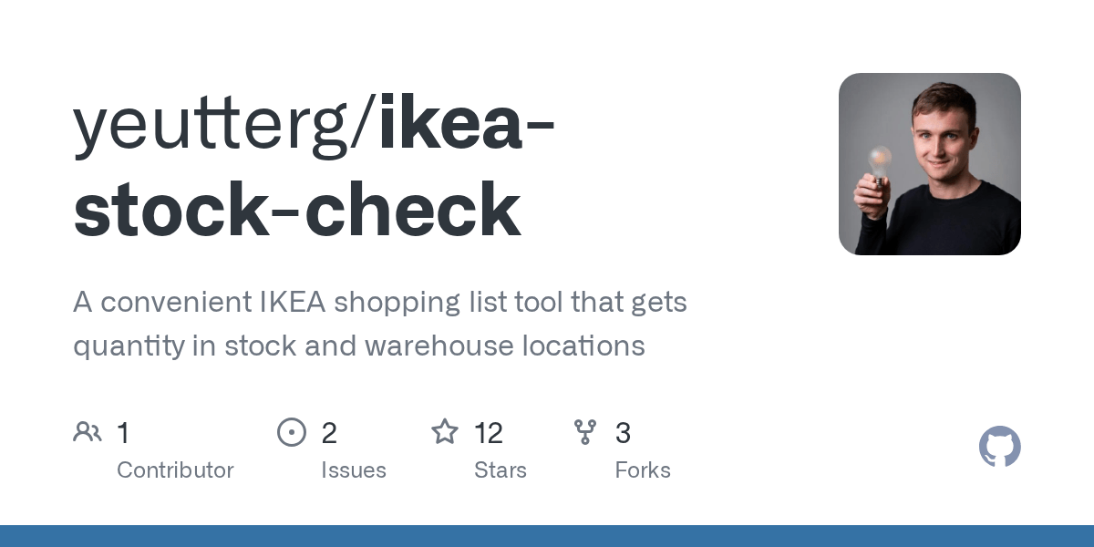 GitHub yeutterg/ikeastockcheck A convenient IKEA shopping list