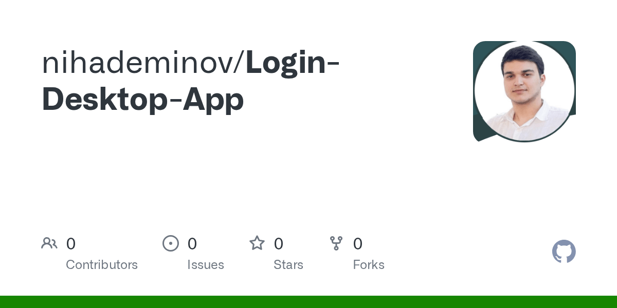 GitHub nihademinov/LoginDesktopApp